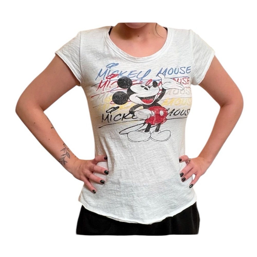 Disney Parks Walt Disney Company Distressed Vintage Mickey Mouse T-Shirt Small